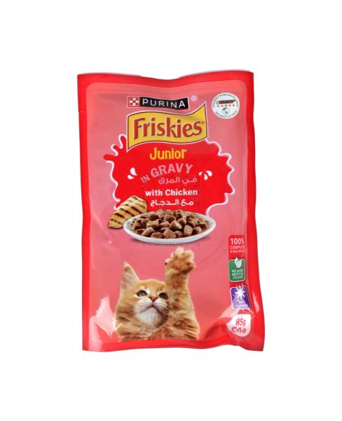 PURINA FRISKIES JUNIOR WITH CHICKEN IN GRAVY 85GM