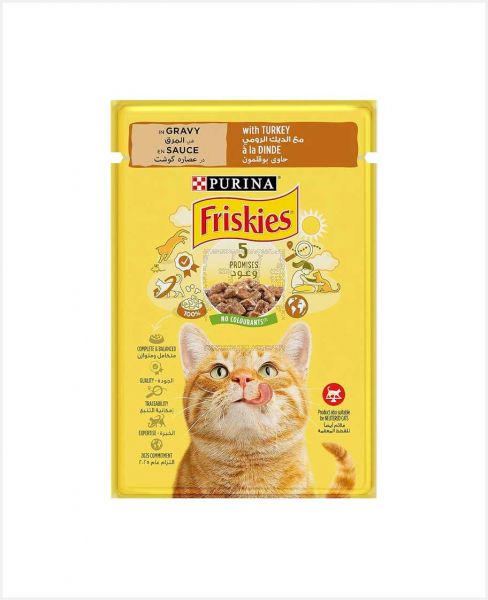 PURINA FRISKIES WITH TURKEY IN GRAVY 85GM