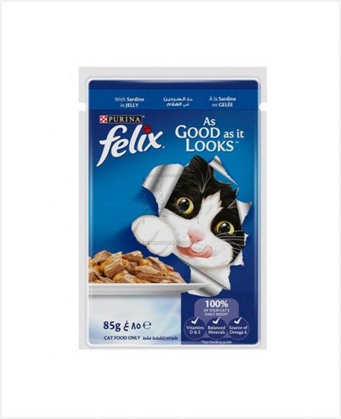 PURINA FELIX WITH SARDINE IN JELLY 85GM