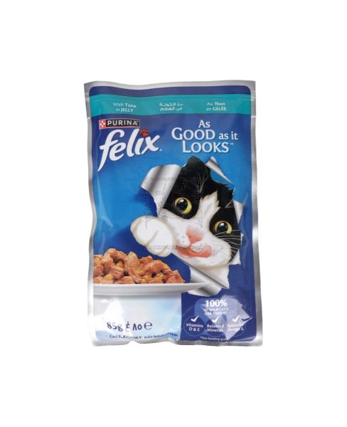 PURINA FELIX WITH TUNA IN JELLY 85GM