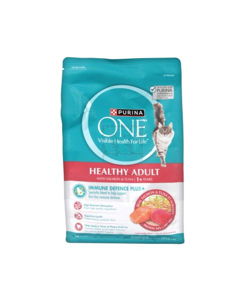 PURINA ONE HEALTHY ADULT WITH SALMON & TUNA 380GM