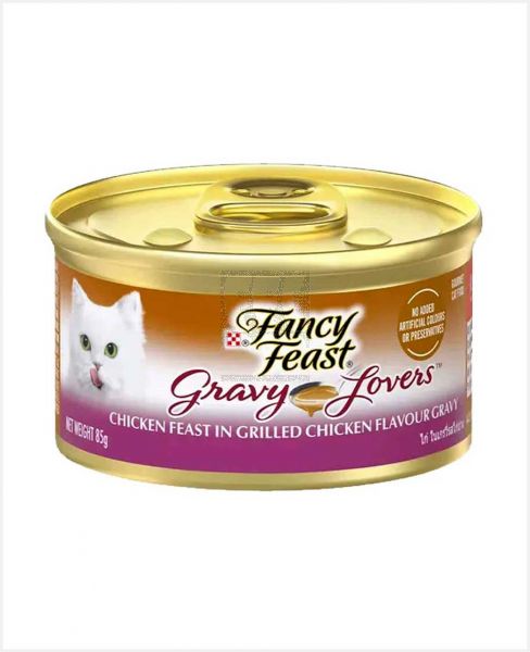 PURINA FANCY FEAST GRAVY LOVERS CHICKEN FEAST IN GRILLED CHICKEN FLAVOUR CAT FOOD 85GM