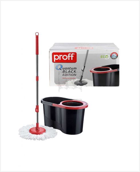 PROFF QUANTUM BLACK EDITION SPINNING CLEANING SYSTEM MOP