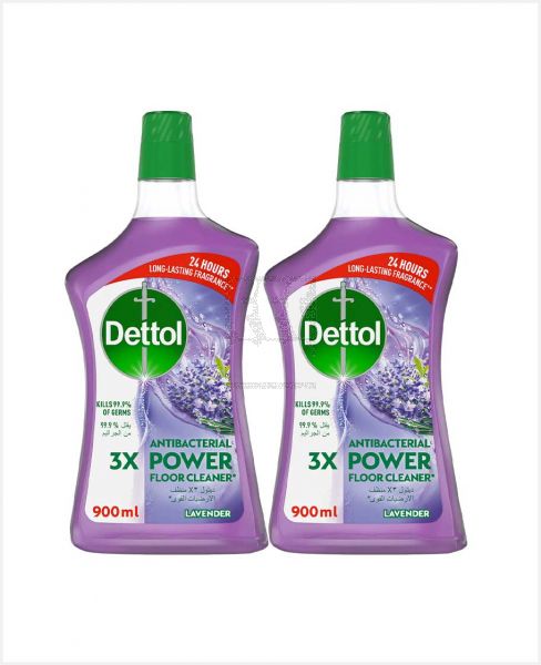 DETTOL ANTIBACTERIAL 3X POWER FLOOR CLEANER LAVENDER 2X900ML PROMO