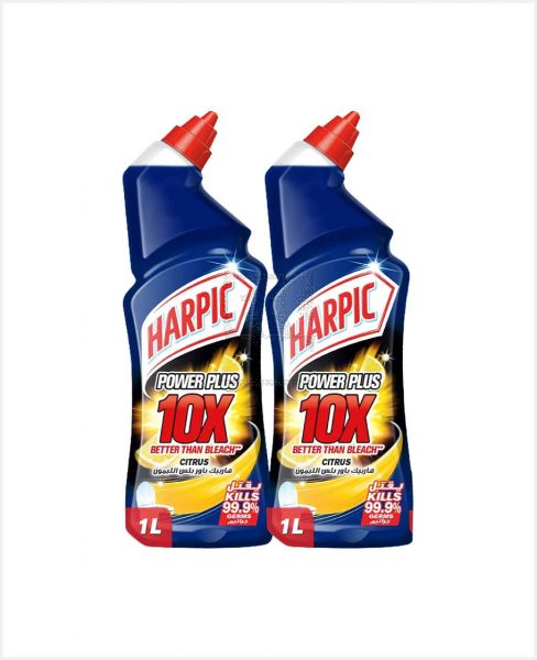 HARPIC 10X POWER PLUS CITRUS 2X1000ML @25%OFF