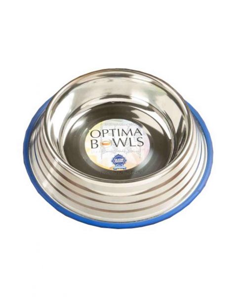 OPTIMA BOWLS PREMIUM ANTI-TIP & SLIP PLATINUM PET BOWL OB-1504-BRSS