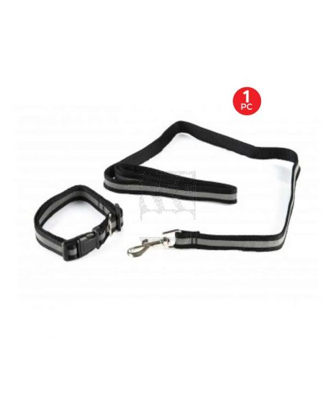 PETS LOVE EARTH PET COLLAR & LEAD FOR DOGS SMALL (BLACK)