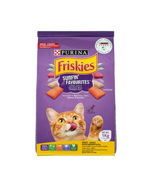 PURINA FRISKIES SURFIN FAVOURITES CAT FOOD 1KG @15%OFF