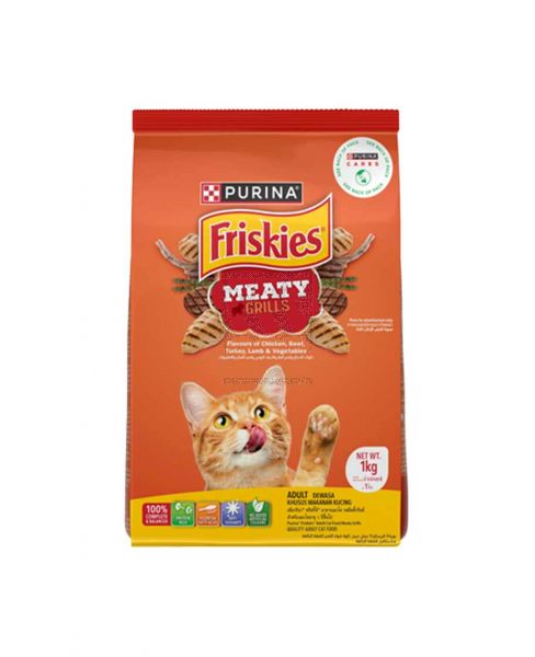 PURINA FRISKIES MEATY GRILLS CAT FOOD 1KG @15%OFF