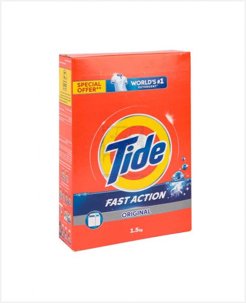 TIDE FAST ACTION HS ORIGINAL DETERGENT POWDER 1.5KG @S.OFFER