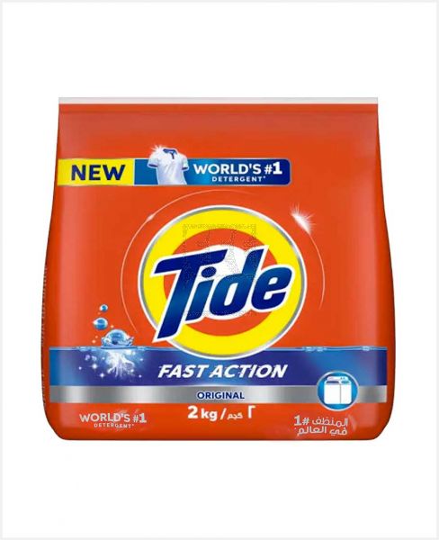 TIDE FAST ACTION HS ORIGINAL DETERGENT POWDER 2KG PROMO