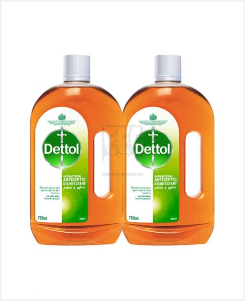 DETTOL ANTISEPTIC DISINFECTANT 2X750ML @40%OFF