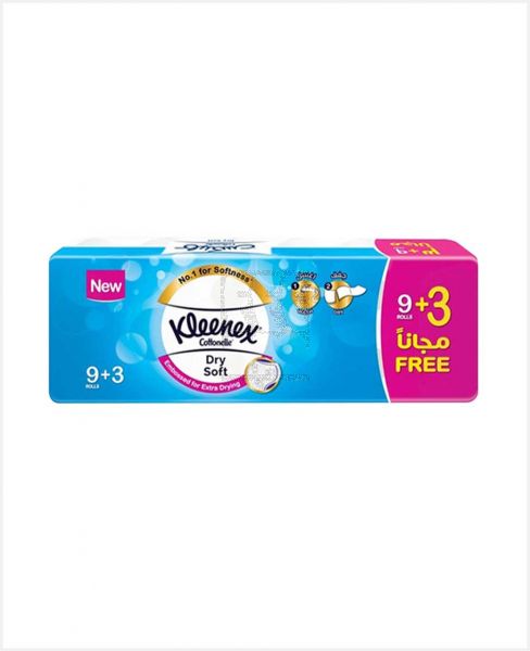 KLEENEX DRY SOFT BATH TISSUE 200X2PLY 9+3ROLLS SPECIAL PRICE