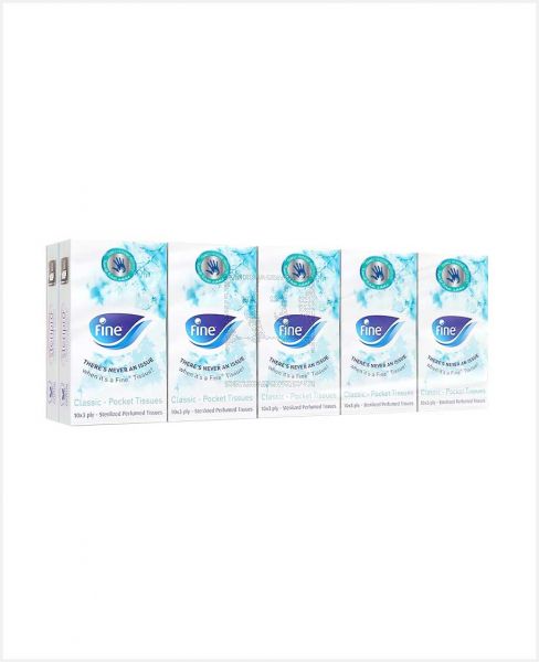 FINE CLASSIC STERILIZED PERFUMED POCKET TISSUES (3PLYX10S) 3PCS