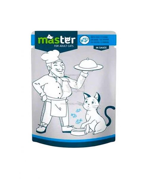 MASTER FOR ADULT CATS FOOD WITH FISH IN SAUCE 80GM