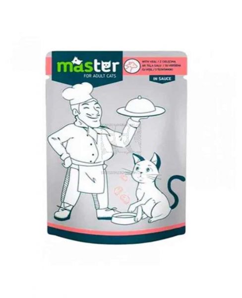 MASTER FOR ADULT CATS FOOD WITH BEEF IN SAUCE 80GM