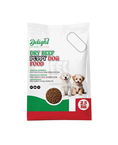 DELIGHT DRY BEEF PUPPY DOG FOOD 2.5KG