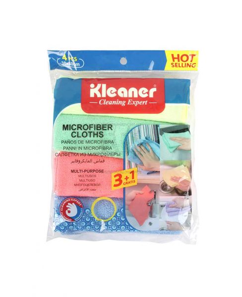 KLEANER MICROFIBER CLOTHS 3+1FREE GSG004