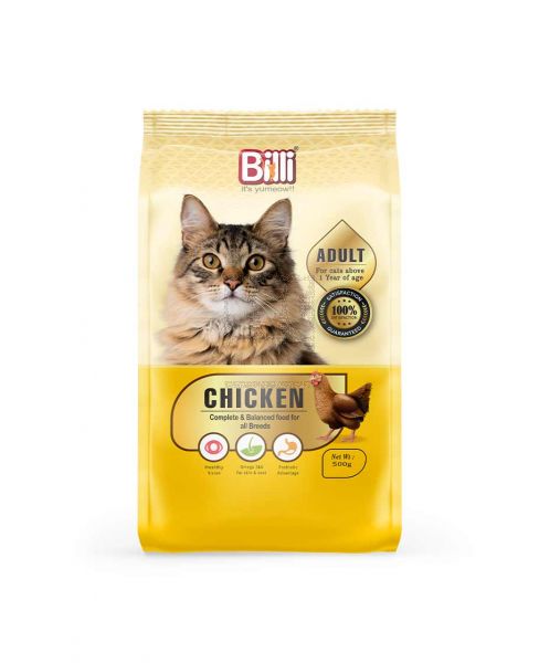 BILLI CHICKEN ADULT CAT FOOD 500GM