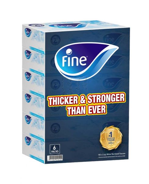 FINE CLASSIC FACIAL WHITE TISSUES 100PCS 5+1