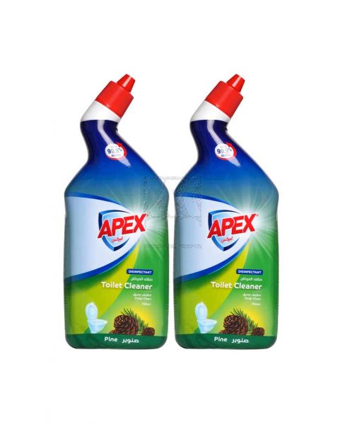 APEX DISINFECTANT TOILET CLEANER PINE 2X750ML