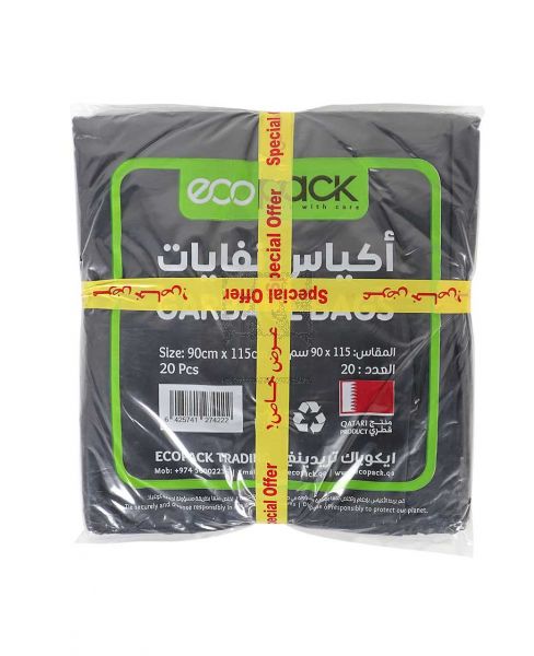 ECOPACK GARBAGE BAGS 90CM X115CM (3PK X20PCS)