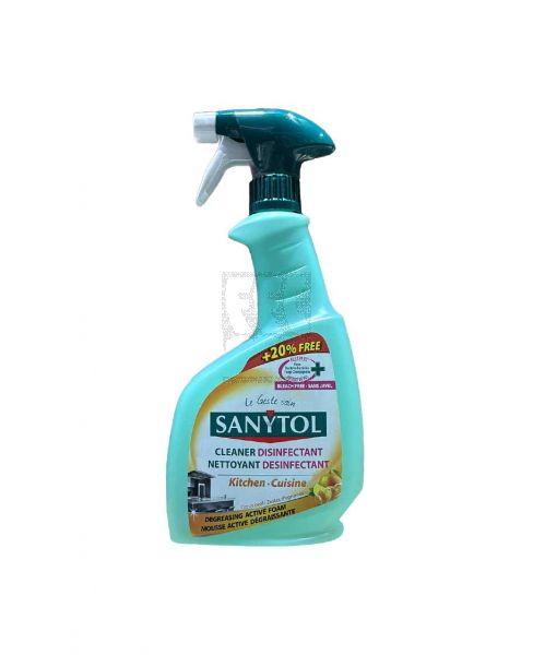 SANYTOL KITCHEN DISINFECTANT DEGREASER 500ML+20% EXTRA 600ML