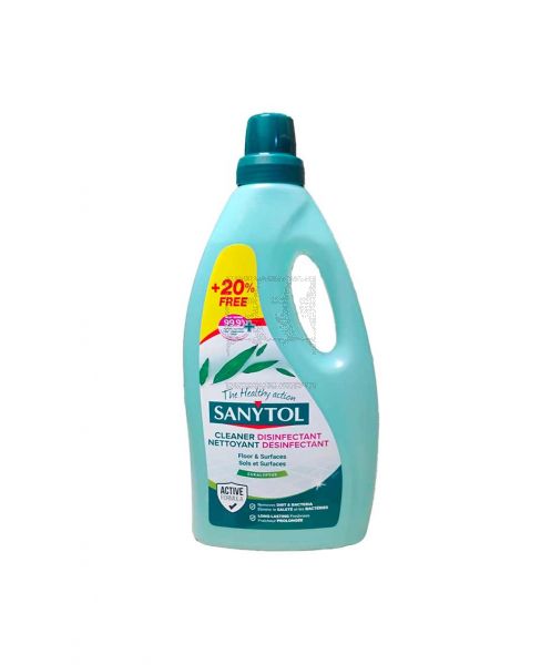 SANYTOL DISINFECTANT FLOOR & SURFACES CLEANER 1LTR+ 20% EXTRA 1.2LTR