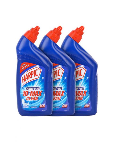 HARPIC 10X MAX CLEAN TOILET CLEANER ORIGINAL 3X500ML PROMO