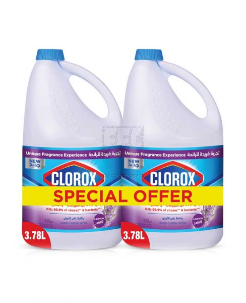 CLOROX LIQUID BLEACH LAVENDER 2X3.78LTR
