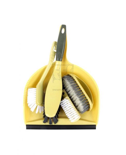 DUSTPAN WITH BROOM+2BRUSHES 922