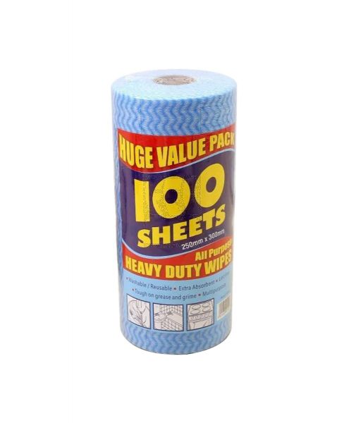 DUNES ALL PURPOSE HEAVY DUTY WIPES 250X300MM 100SHEETS #S703
