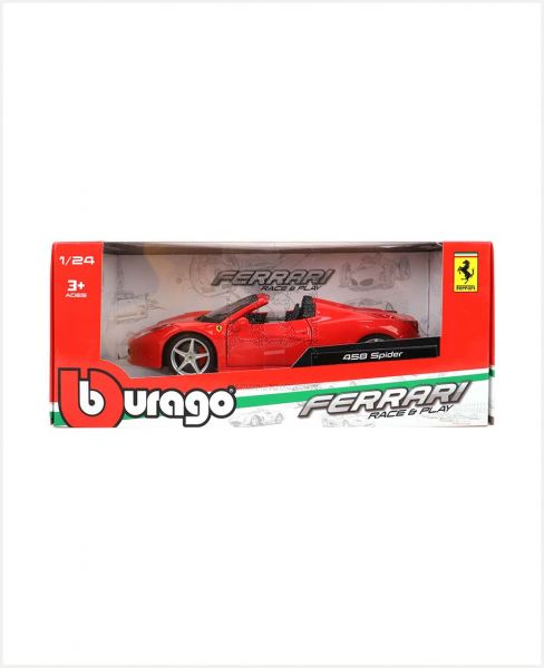 BBURAGO FERRARI 458 SPIDER CAR 18-26017