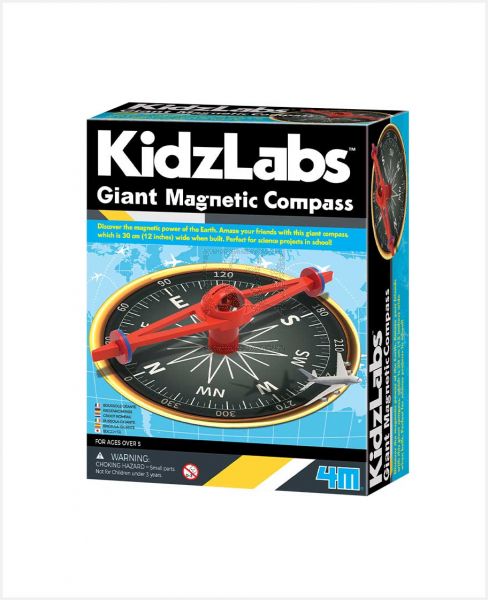 4M KIDZLABS GIANT MAGNETIC COMPASS 00-03438