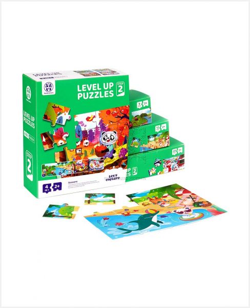 PANDA JUNIORS 4IN1 LEVEL UP PUZZLES STEP 2 PJ001-2-1