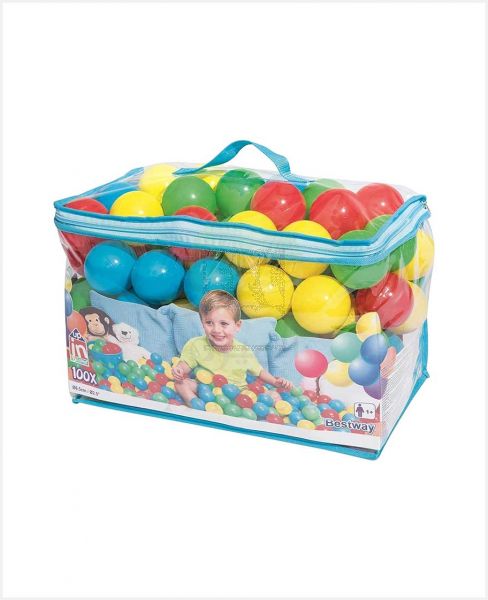 BESTWAY ANTIMICROBIAL PLAY BALLS WITH GERMSHIELD D2.5"/D6.5CM 52296