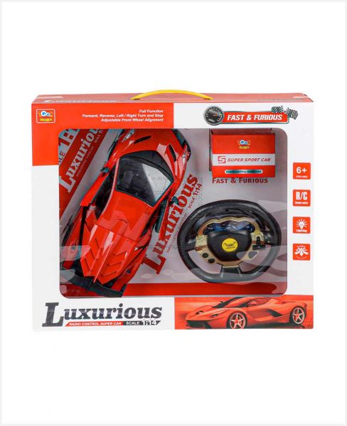 TOON TOYZ LUXURIOUS STEERING WHEEL RECHARGEABLE CAR 47200063 XB63