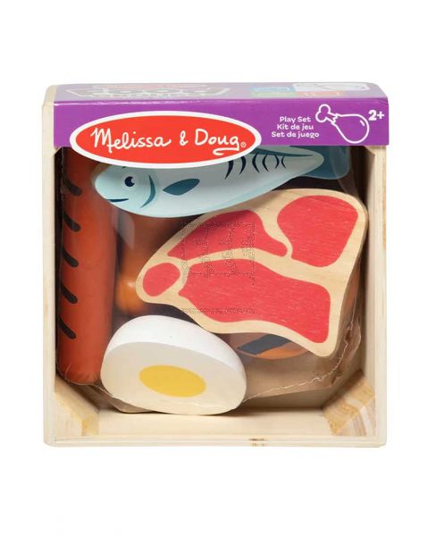 MELISSA & DOUG WOODEN FOOD GROUPS PLAY SET PROTEIN 95208