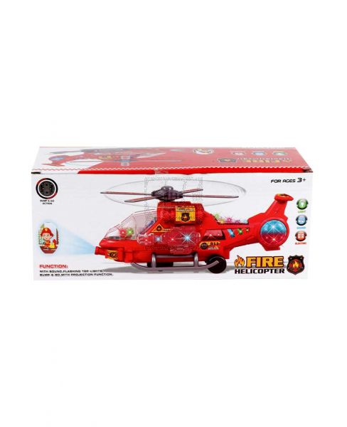 FIRE HELICOPTER TOY W/ LIGHT AND MUSIC 8813