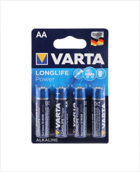 VARTA LONGLIFE POWER ALKALINE BATTERY AA 4PCS