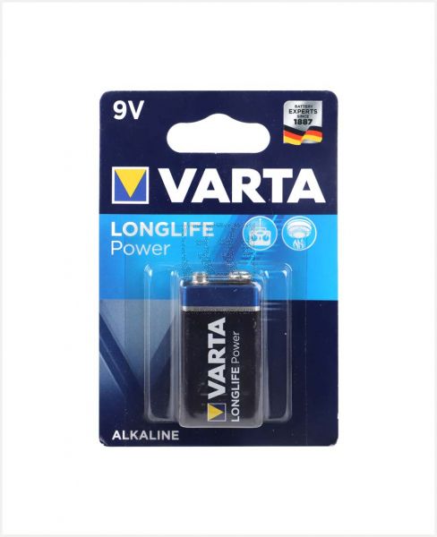 VARTA LONGLIFE POWER ALKALINE BATTERY 9V