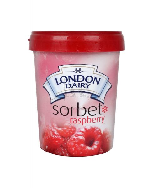LONDON DAIRY RASPBERRY SORBET 500ML