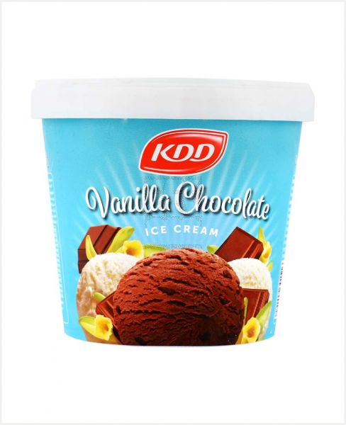 KDD VANILLA W/ CHOCOLATE ICE CREAM 1LTR