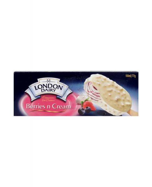 LONDON DAIRY BERRIES ' N' CREAM STICK ICE CREAM 100ML