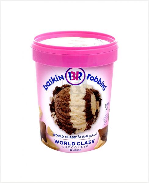 BASKIN ROBBINS WORLD CLASS CHOCOLATE ICE CREAM 1LTR