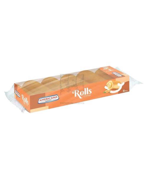 AMERICANA ROLLS CAKE ORANGE 120GM