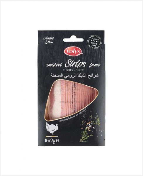 VOLYS SMOKED TURKEY STRIPS 150GM