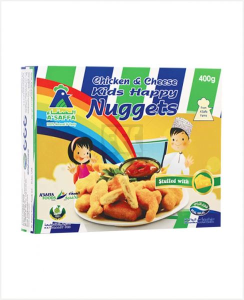 A'SAFFA CHICKEN HAPPY KIDS NUGGETS AND CHEESE 400GM