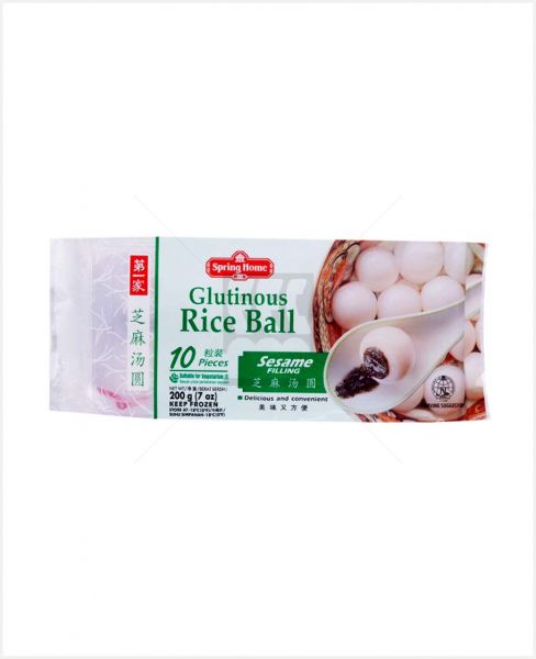 SPRING HOME GLUTINOUS RICE BALL W/SESAME FILLING 10'S 200GM