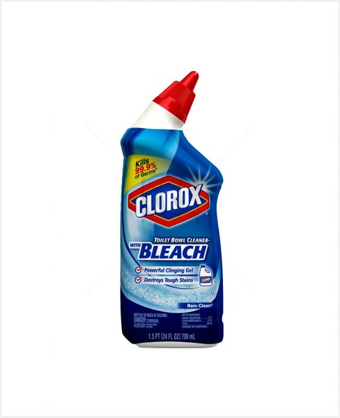 Clorox Toilet Bowl Cleaner With Bleach Rain Clean 709ml